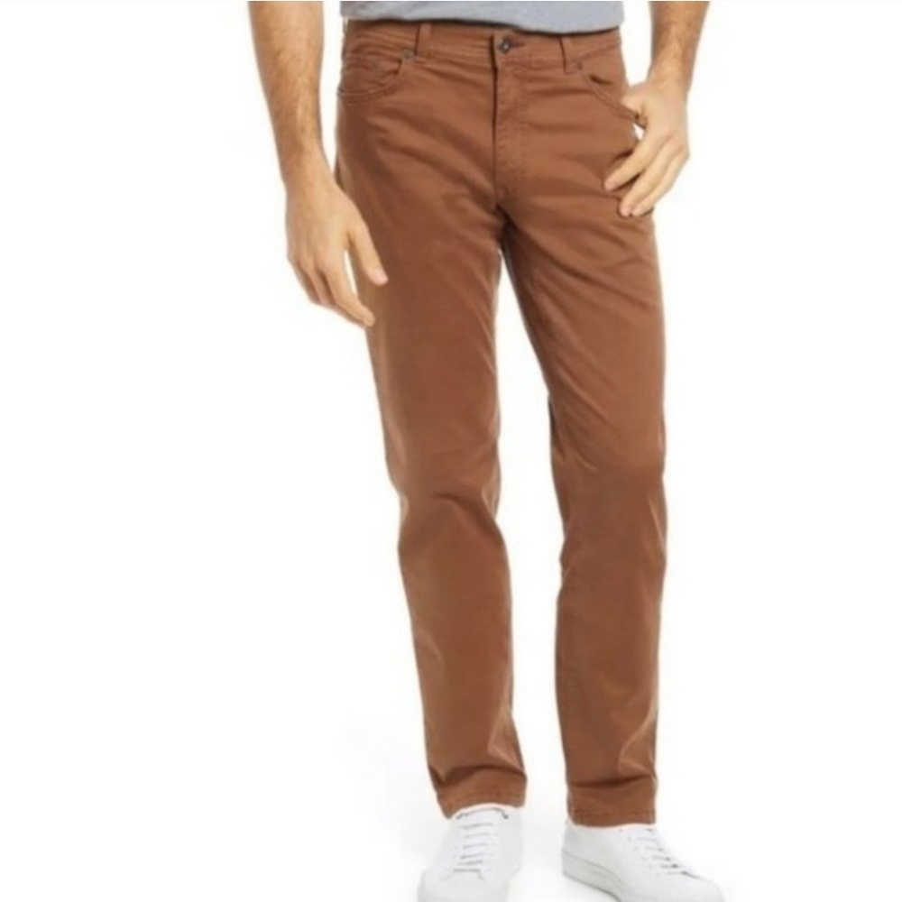 Brax Cooper Fancy Pants Regular Fit Stretch in Terracotta Men's Size 38X32